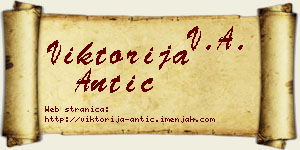 Viktorija Antić vizit kartica